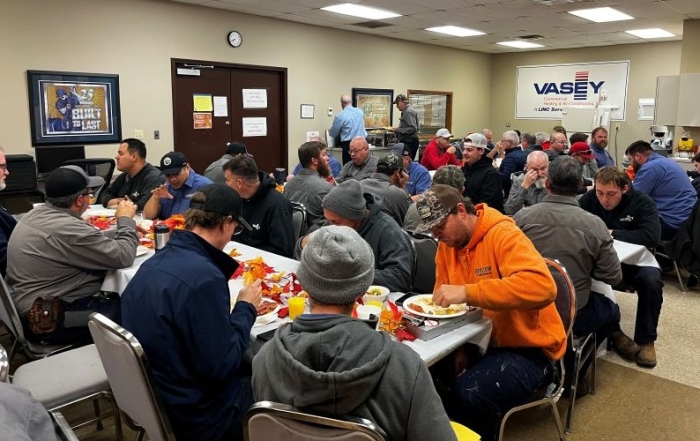 VASEY Facility Solutions - VASEY Team Gathered for an Early Thanksgiving Breakfast Celebration