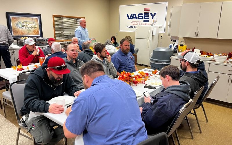 VASEY Facility Solutions – VASEY Team Gathered for an Early Thanksgiving Breakfast Celebration VASEY Facility Solutions - VASEY Team Gathered for an Early Thanksgiving Breakfast Celebration